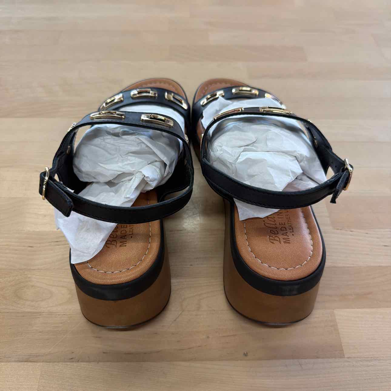 Bella Vita Women's Vic-Italy Wedge Sandals - Black Leather