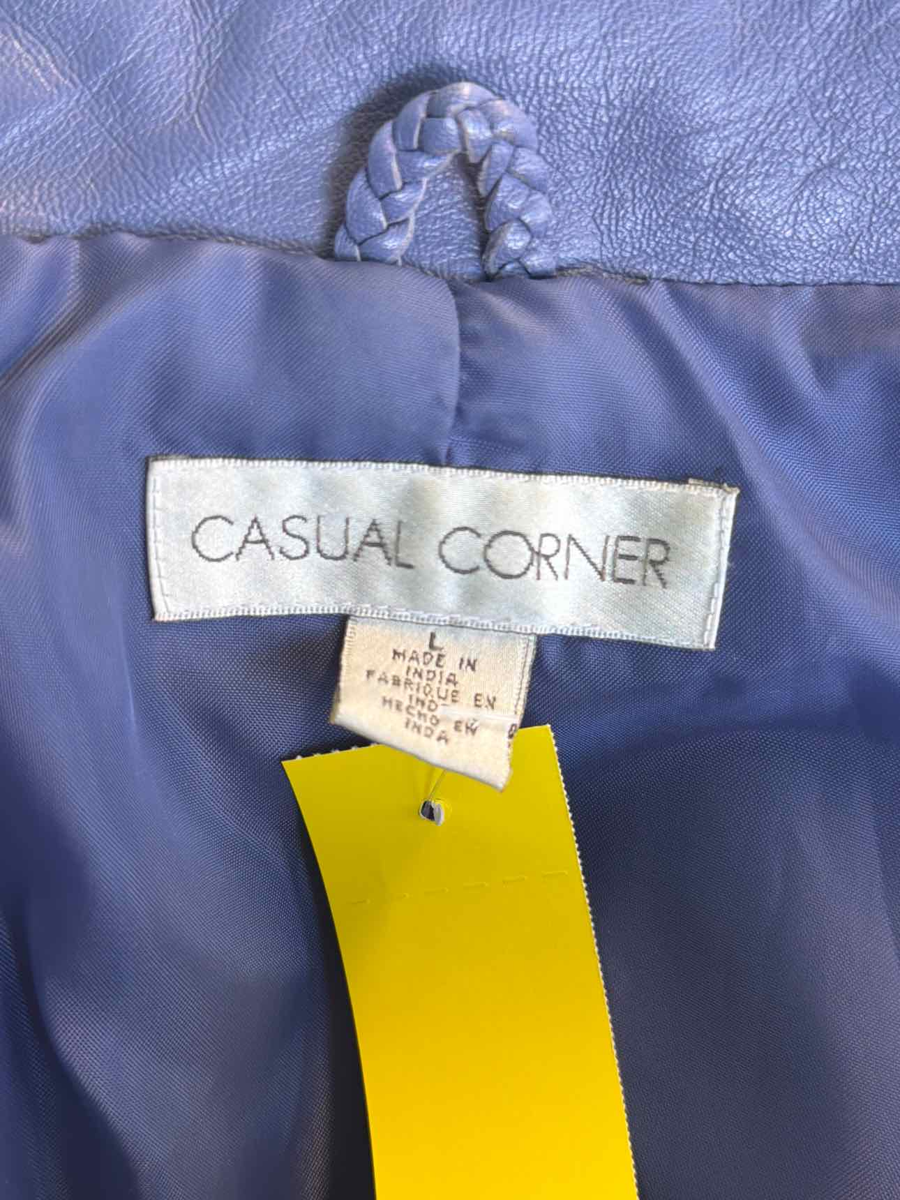 Casual Corner Size L Lavender Leather Coat