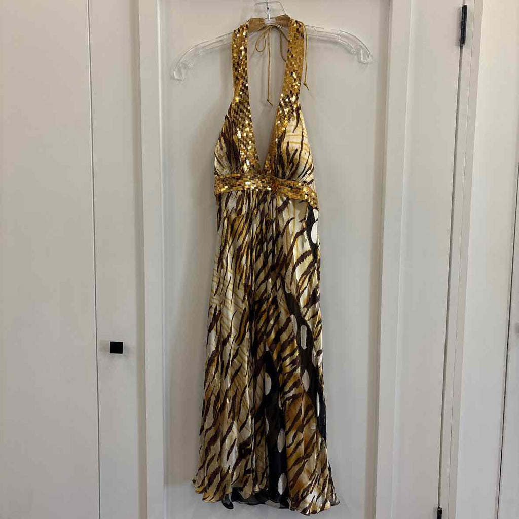 Nina Austin Size S Black & Gold Dress