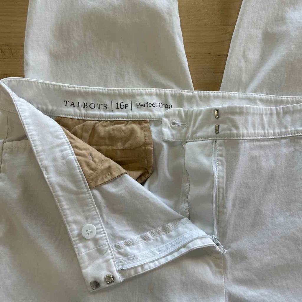 Talbots Size 16P White Preloved Pants