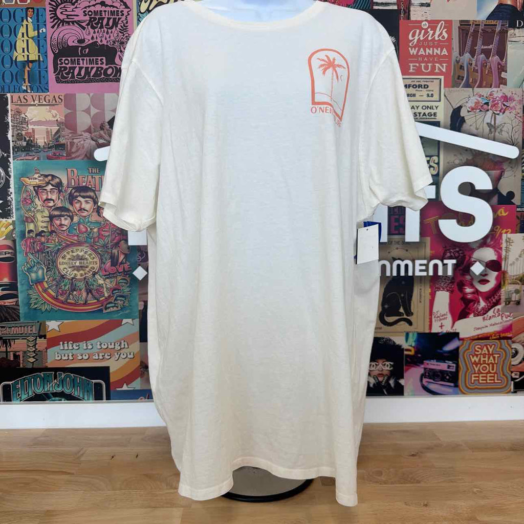 O'Neil Size XXL Byron Palms Cotton Crewneck T-Shirt