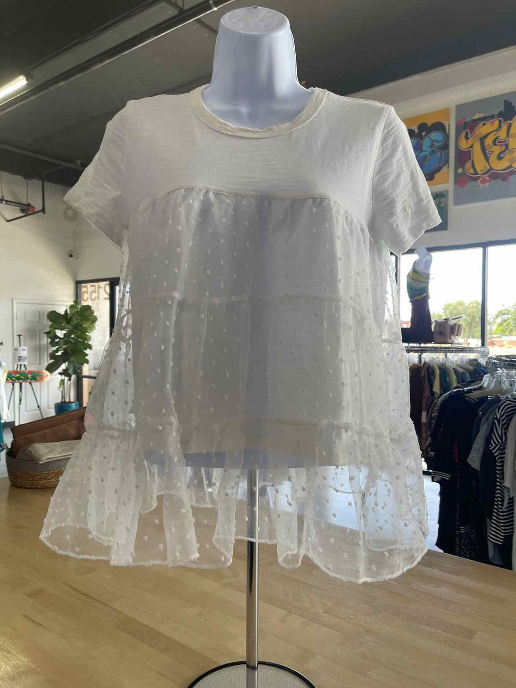 Forever 21 Size S White Preloved Blouse SS