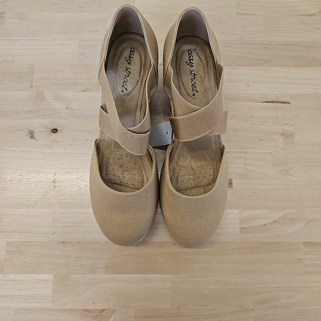 Easy Street Shoe Size 7.5 Tan Heels
