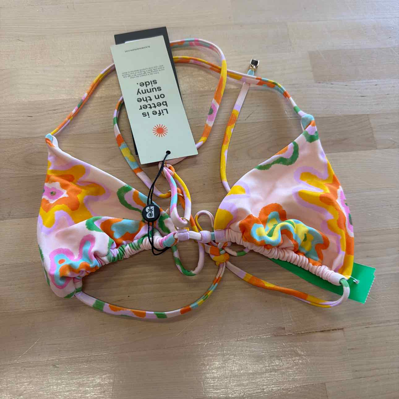 Black Bough Size S Orange New Swimsuit
