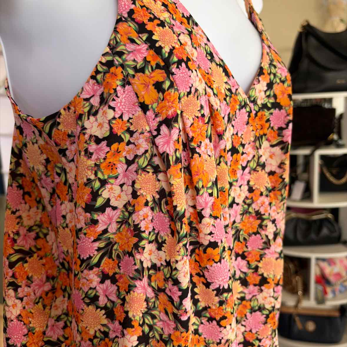INC Size XS Pink Orange Preloved Tank
