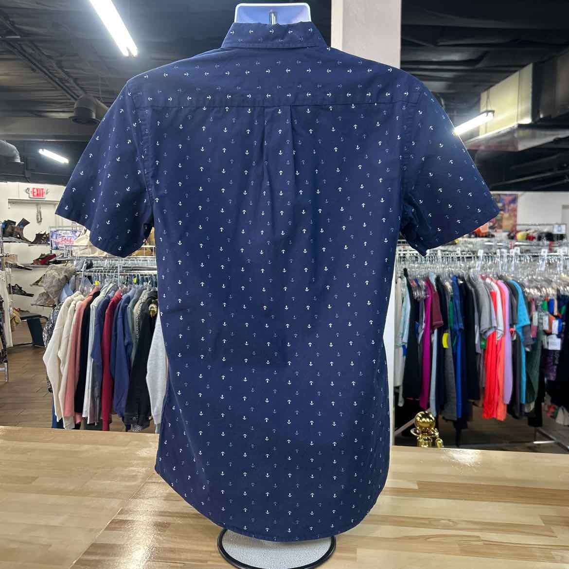 GoodThreads Size M Blue Preloved MENS Button Down Shirt