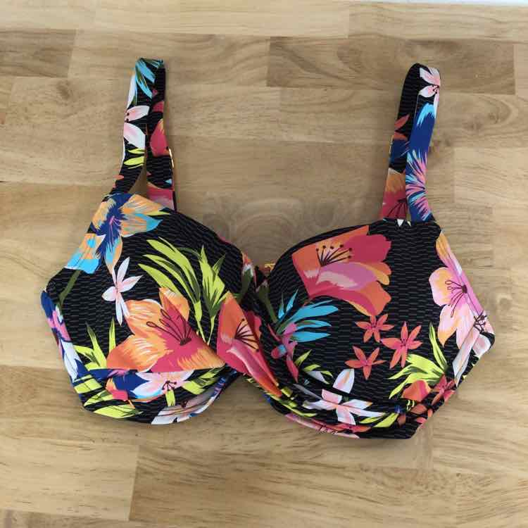 Bleu Size 34DD Sweet Escape Bra-Sized Bikini Top - Multi