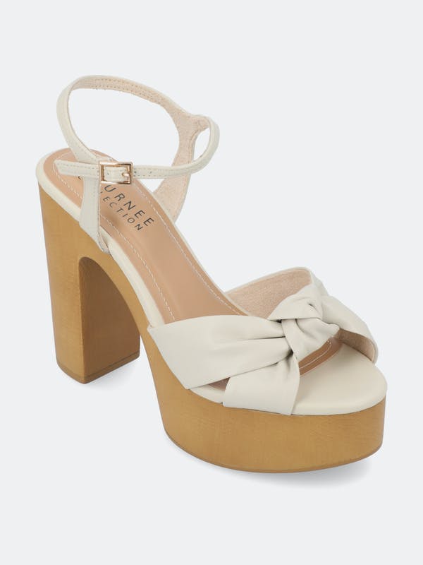 Journee Collection Shoe Size 10 Beige Heels