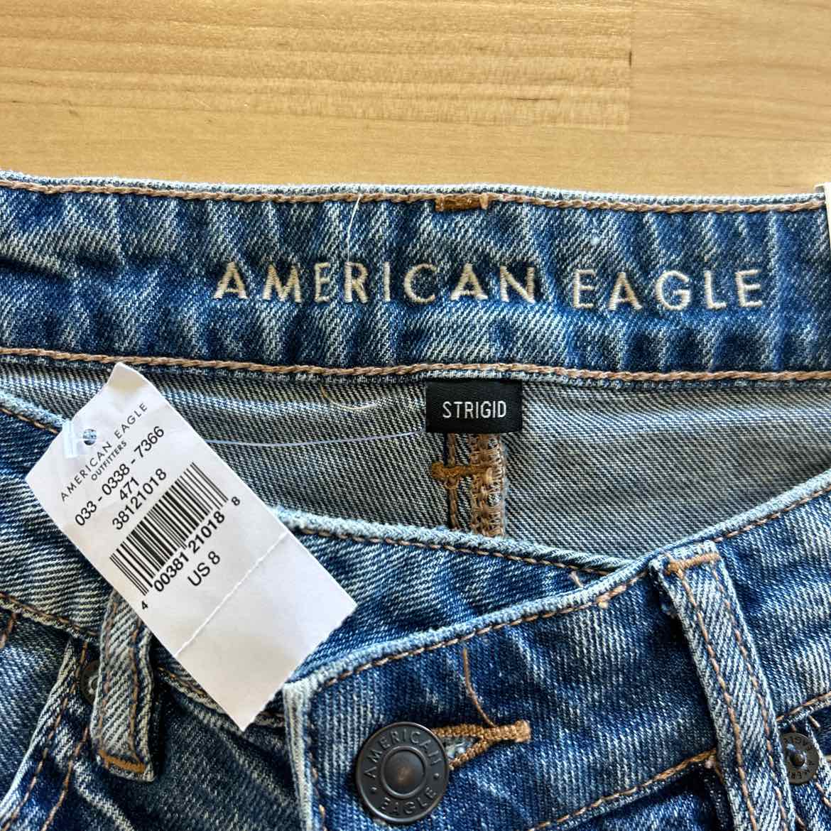 American Eagle Size 8 Blue Denim Shorts