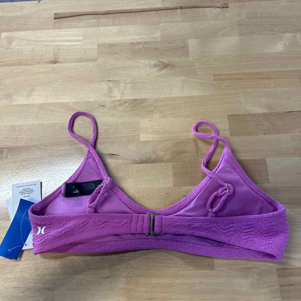 Hurley Size M Wave Scrunch Bralette Bikini Top - Orchid