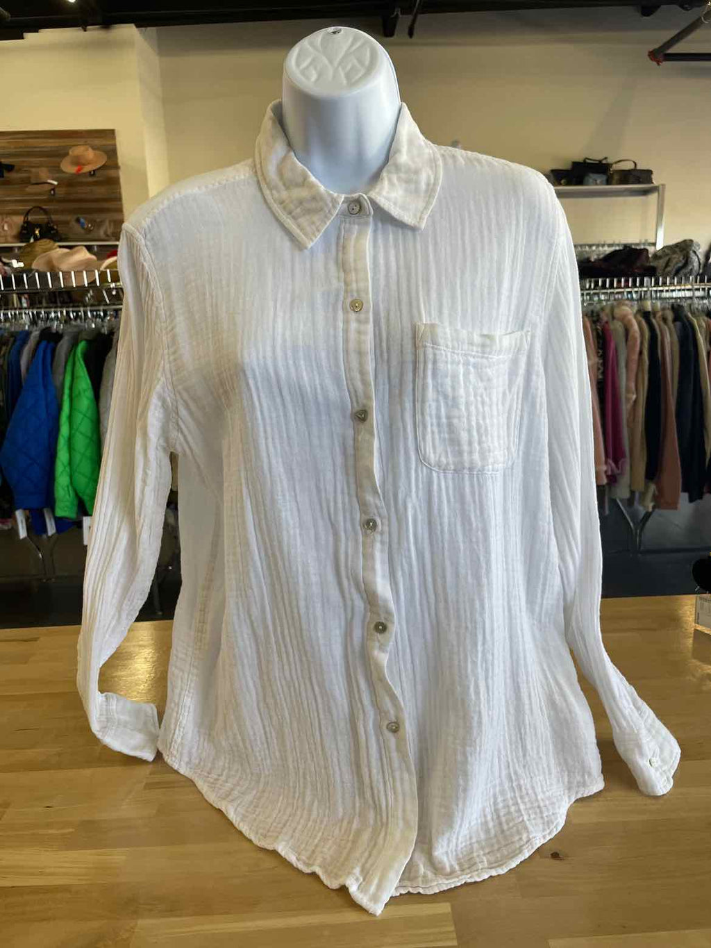 Rails Size M White Button Down Shirt