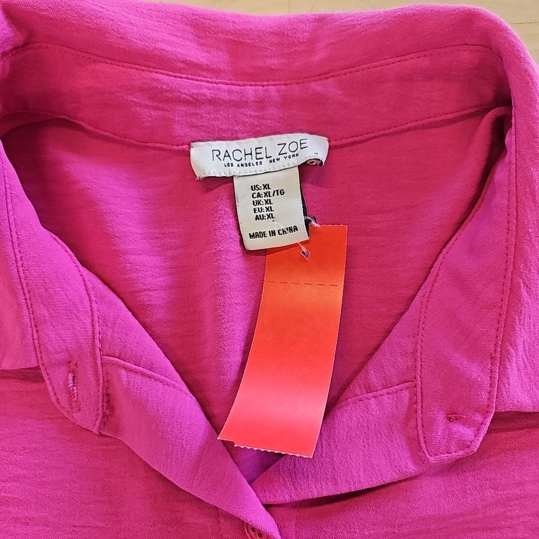 Rachel Zoe Size XL Pink Preloved Button Down Shirt