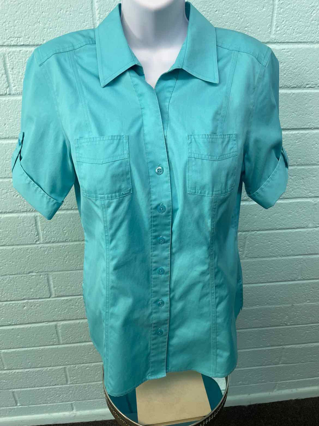 Chico's Size 0 Turquoise Blouse