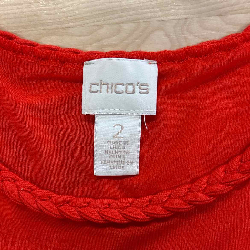Chico's Size 2 Orange Blouse