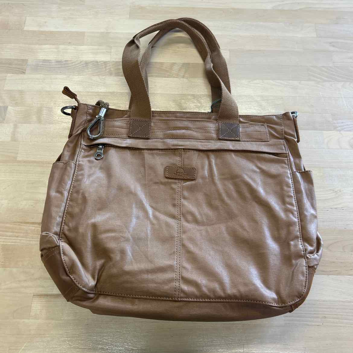 Tsd Brand Urban Light Coated Canvas Tote Bag - Tan