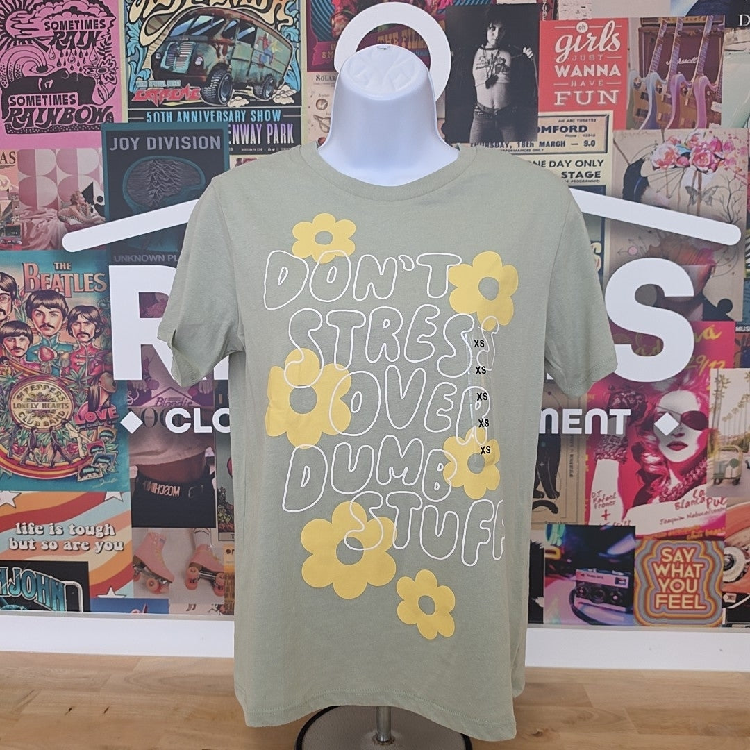 Love Tribe Size XS Don't Stress Graphic Print T-Shirt