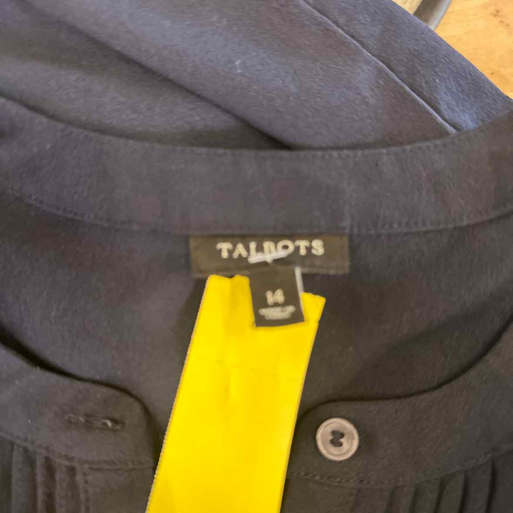 Talbots Size 14 Navy Long Sleeve