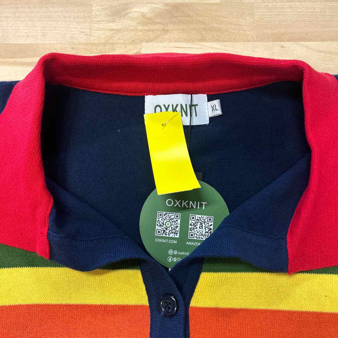 Oxknit Size XL Rainbow Preloved Polo