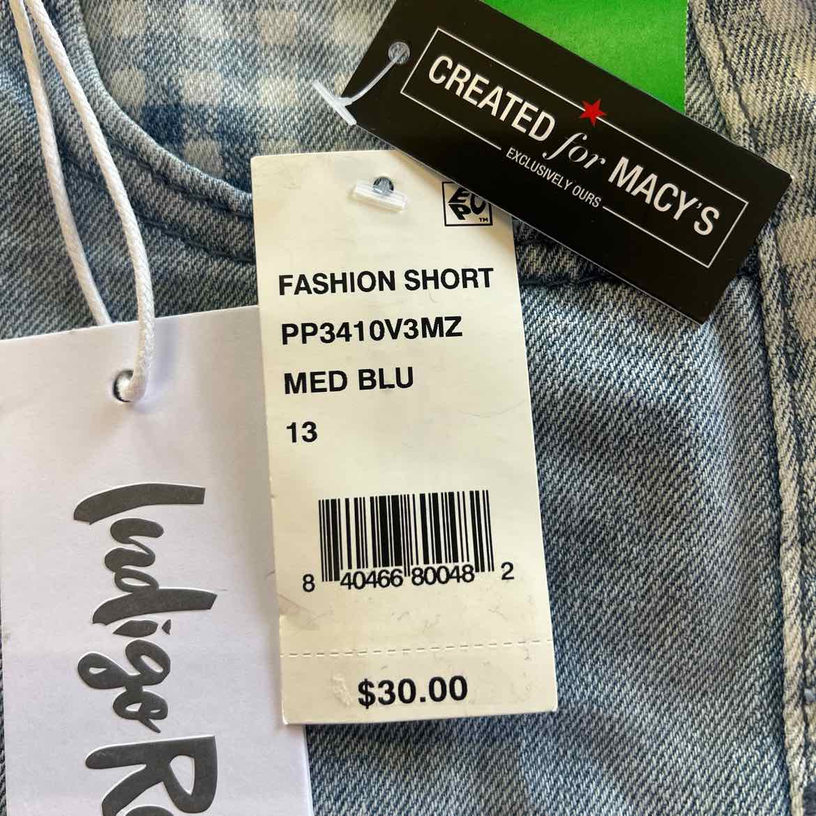 Indigo Rein Women Size 13 Blue Denim New Shorts