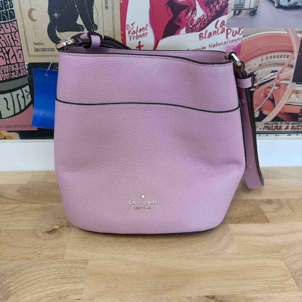 Kate Spade Pink Bucket Pebbled Leather Preloved Handbag