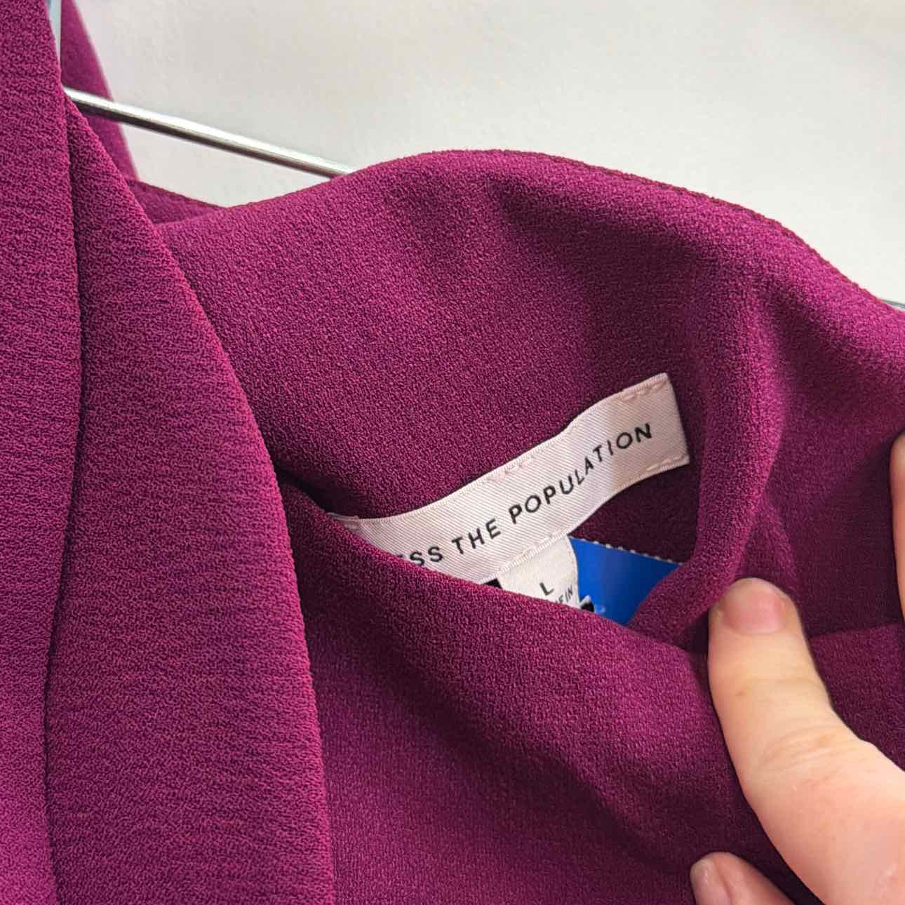 Dress The Population Size L Purple Preloved Dress