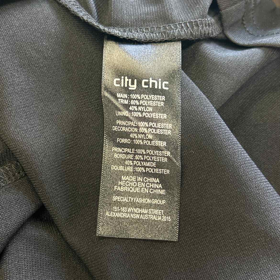 City Chic Size L Black Preloved Dress