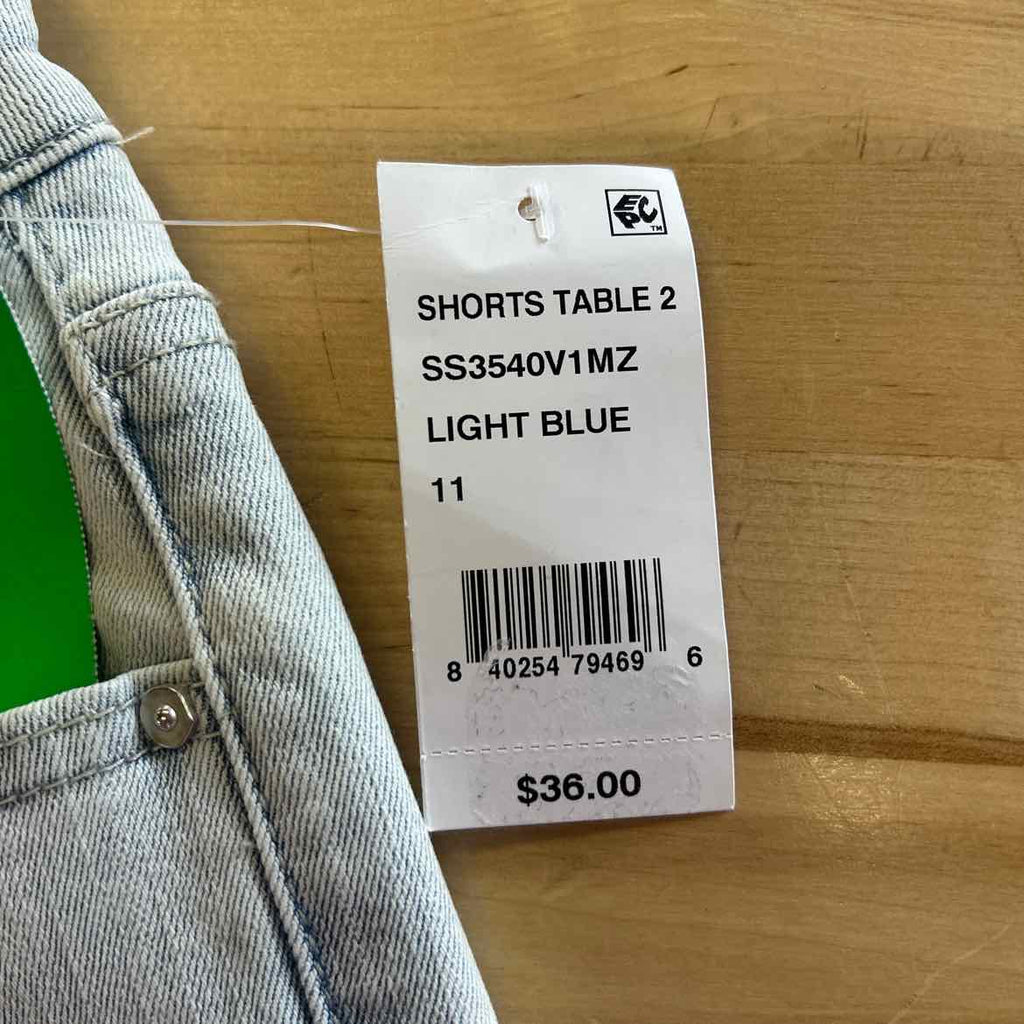 Indigo Rein Juniors' Embroidered Floral Frayed-Hem Denim Shorts - Light Blue