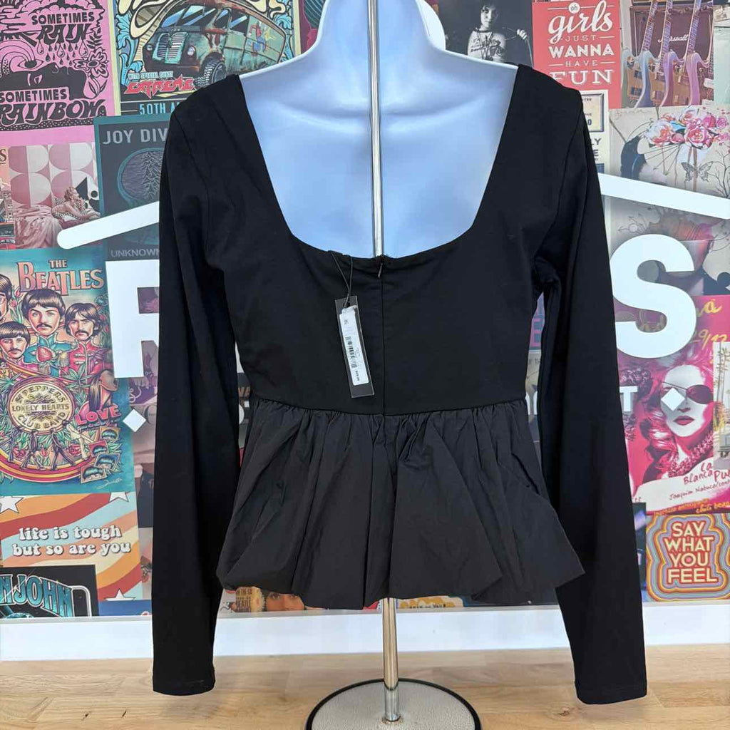 Steve Madden Size L Avielle Top Black