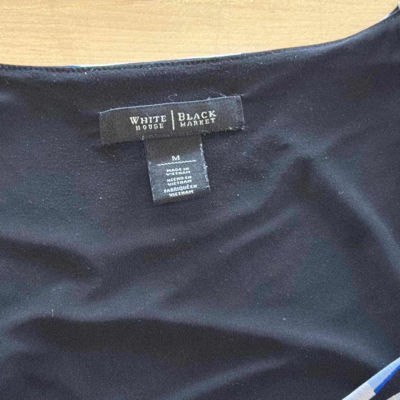 White House Black Market Size M Black Blue Preloved Sleeveless