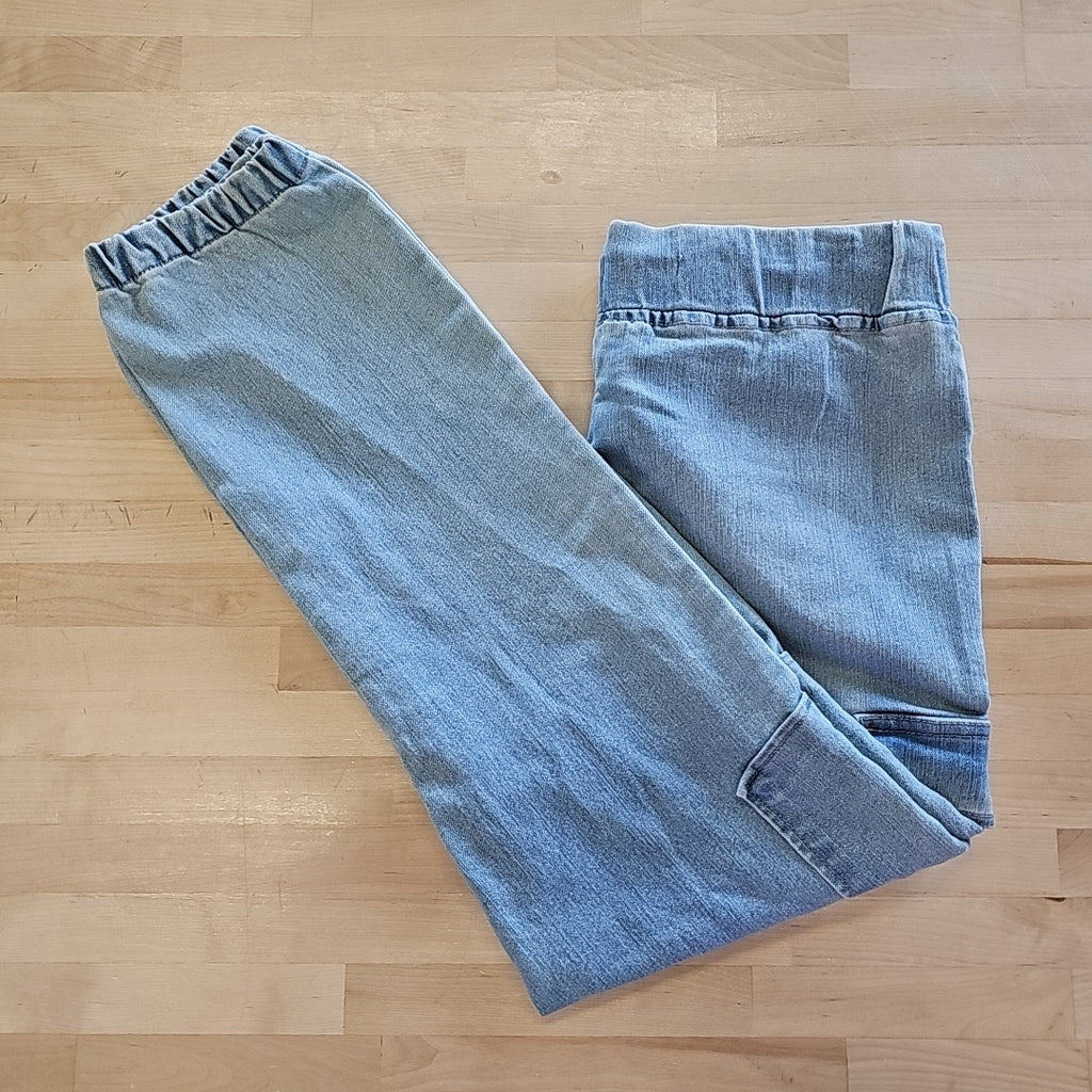 Tinseltown Juniors' High Rise Sporty Utility Jogger Pants - Light Wash - S