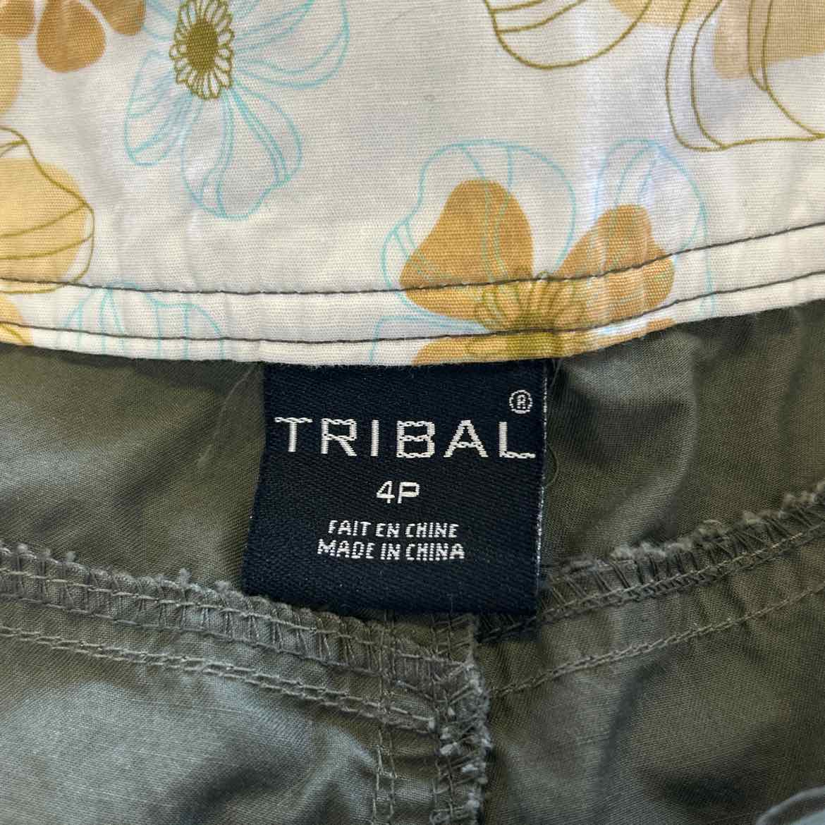 Tribal Size 4P Green Preloved Capris