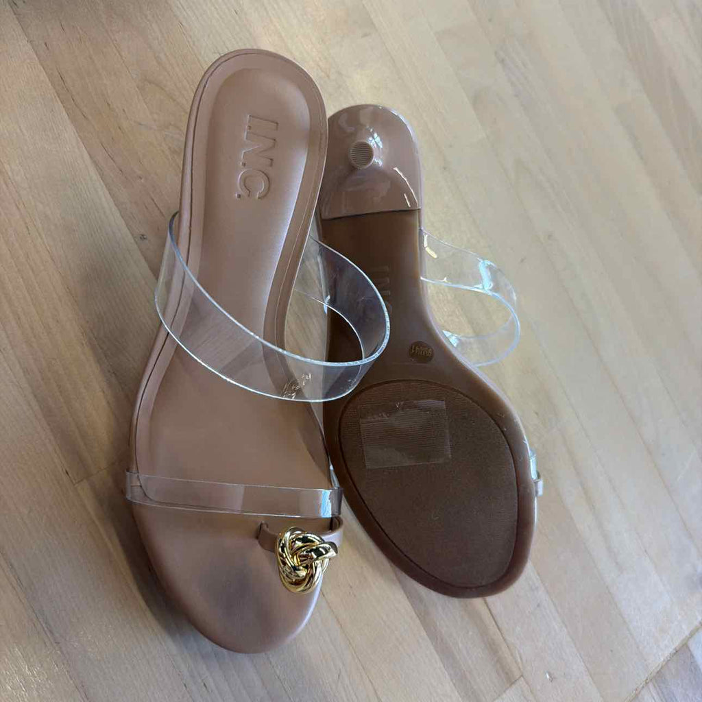 I.n.c. International Concepts Women's Brisa Embellished Vinyl Dress Sandals, Exc