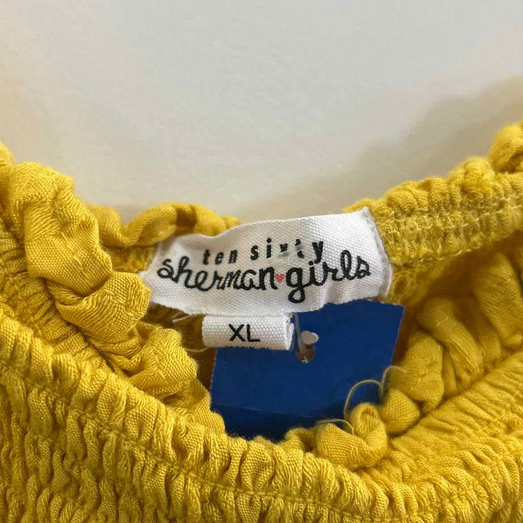 Sherman Girls Size XL Yellow Preloved Dress