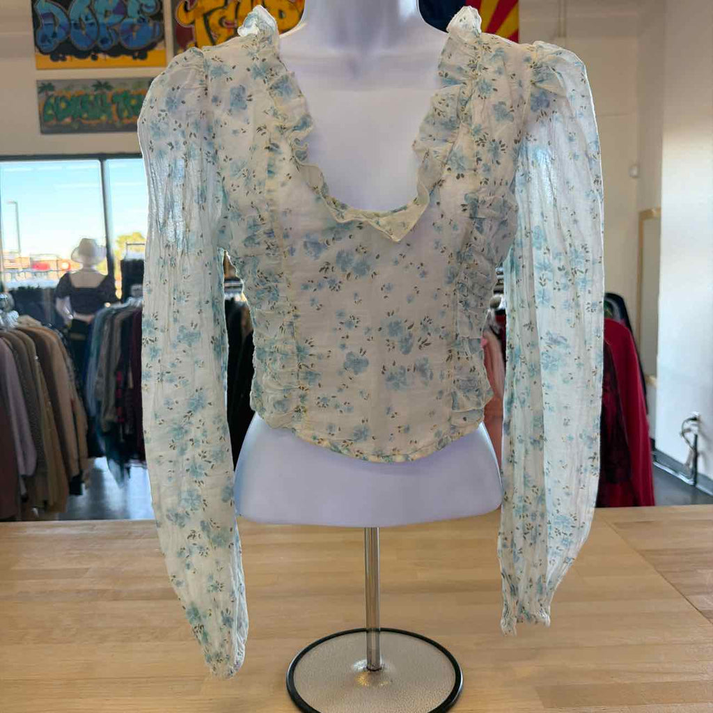 Free People Size XS Blue Preloved Blouse