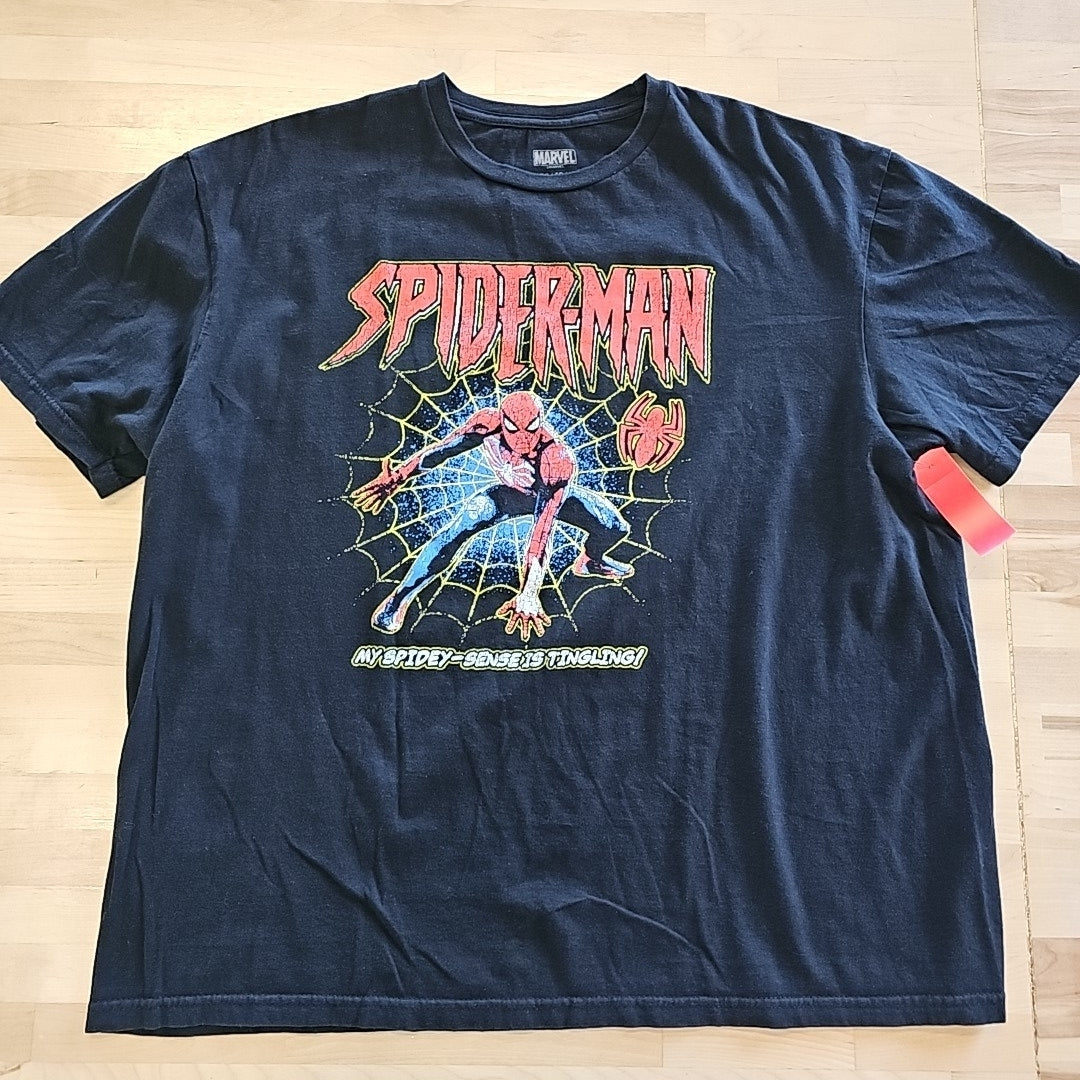Marvel Size XL Black Preloved MENS T-shirt