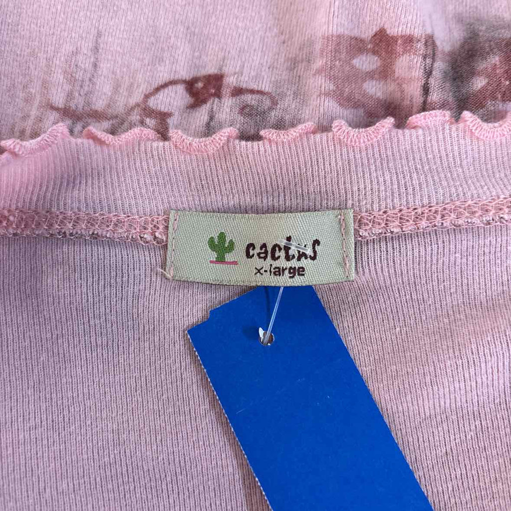 Cactus Bay Size XL Pink Preloved T-Shirt LS