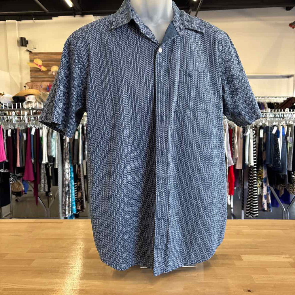 dockers Men's Size M Blue MENS Button Down Shirt