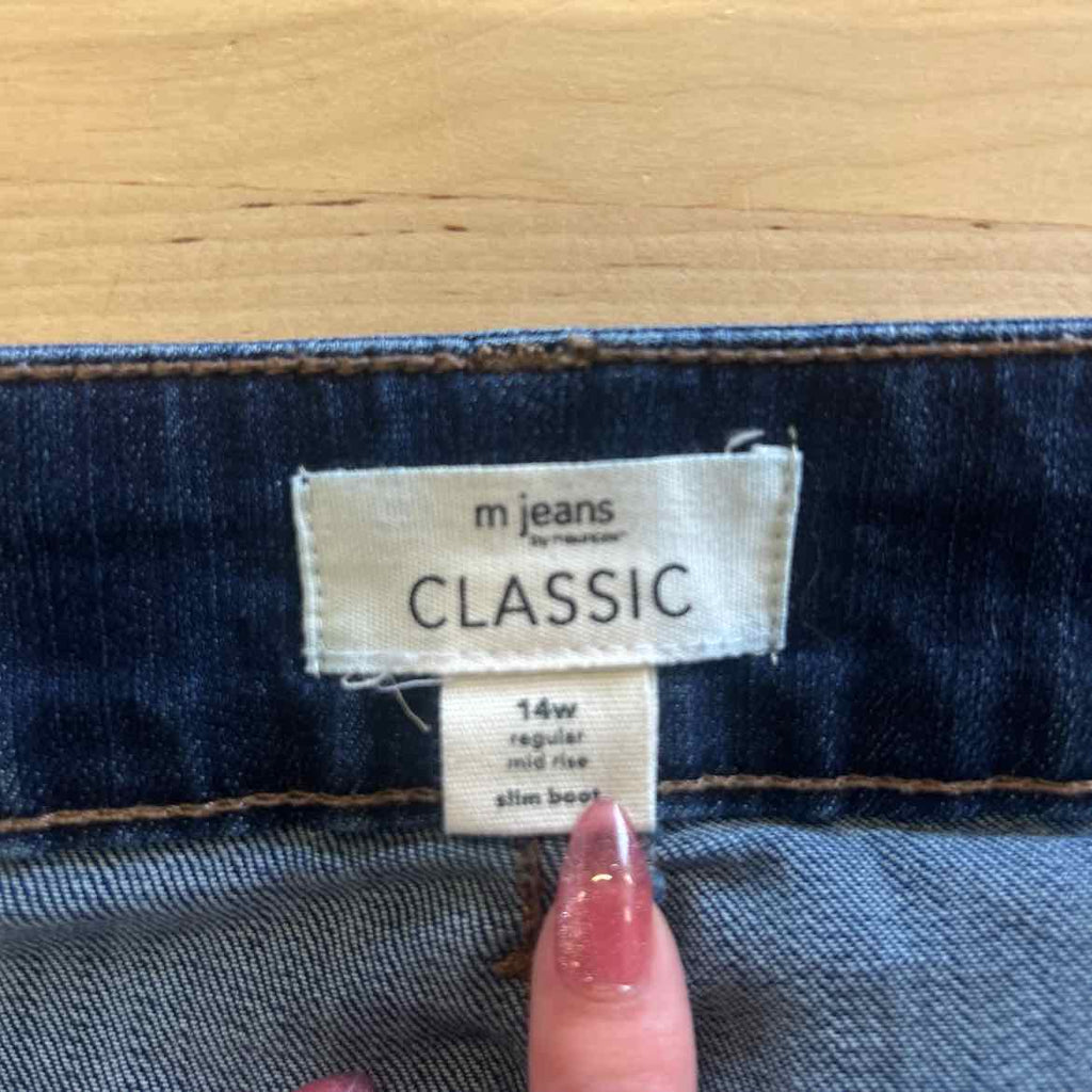 Maurices Size 14W Blue Denim Preloved Jeans