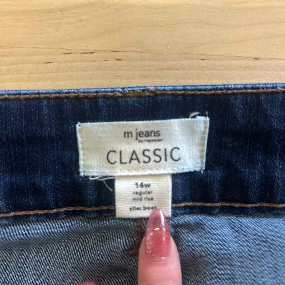 Maurices Size 14W Blue Denim Preloved Jeans