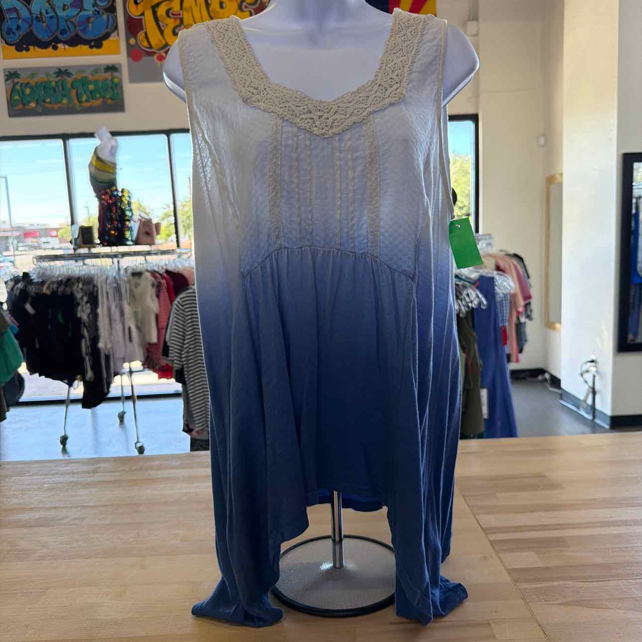Vintage America Size M Blue Preloved Sleeveless