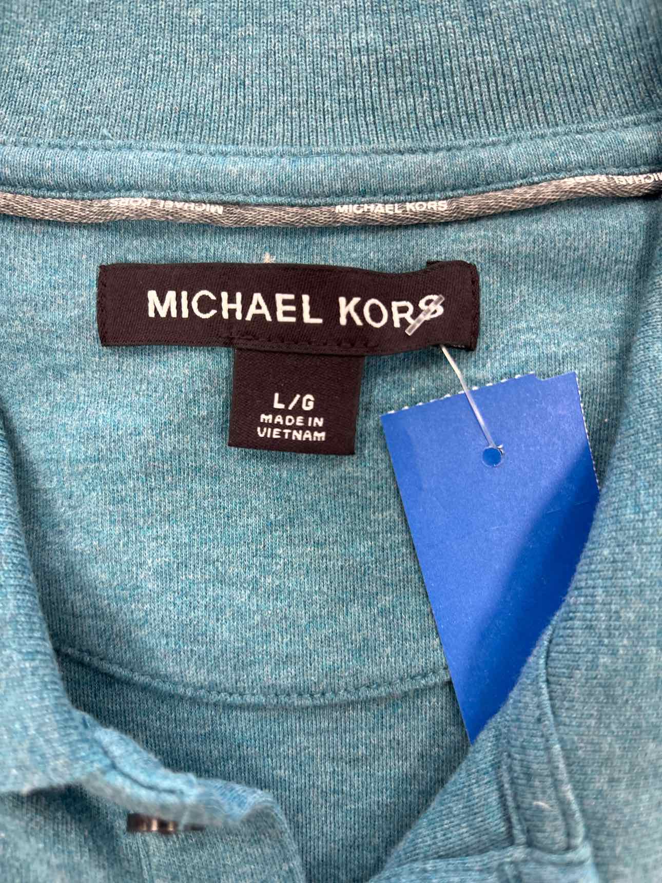 Michael Kors Size L Turquoise New-No Tags MENS Polo