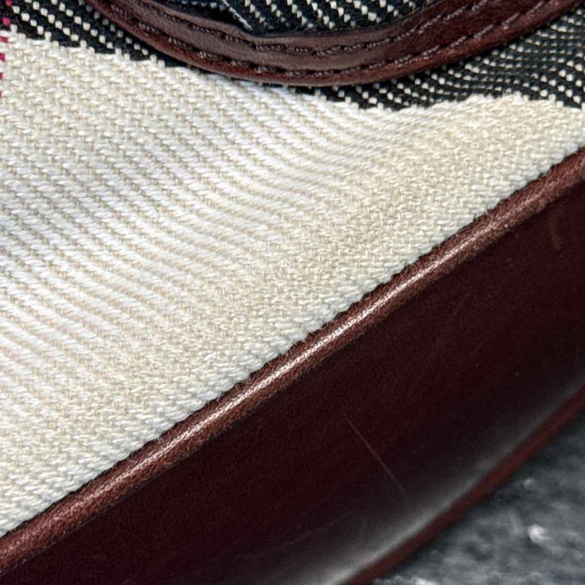 Burberry Black & Cream Mega Check Canvas Lowry Bucket Hobo Pre-Owned