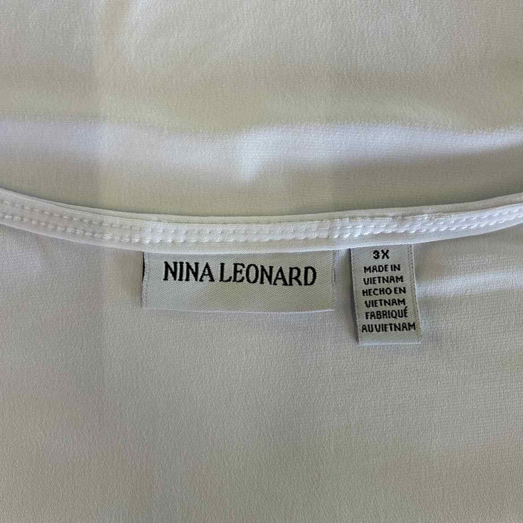 Nina Leonard Size 3X White Preloved Tank