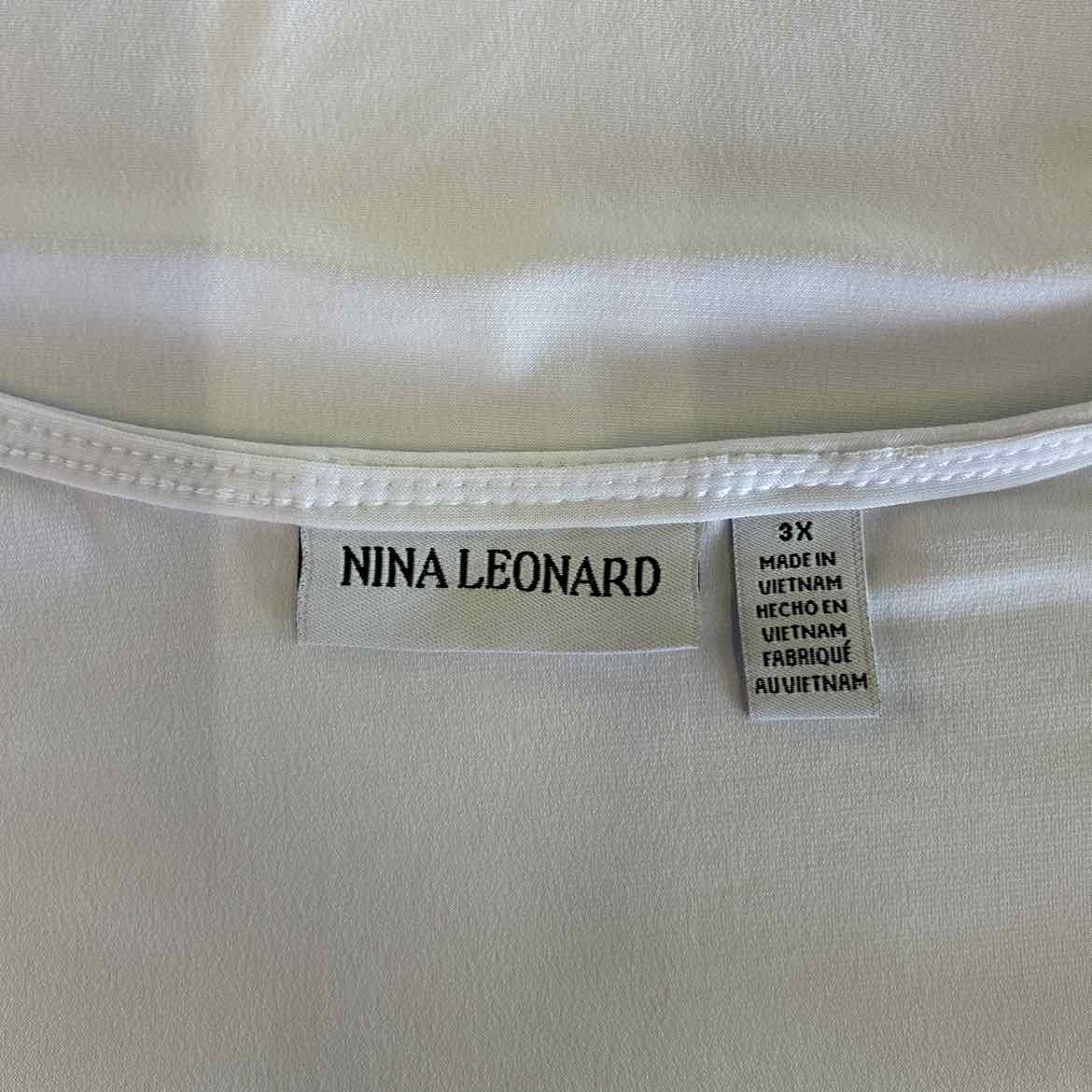 Nina Leonard Size 3X White Preloved Tank