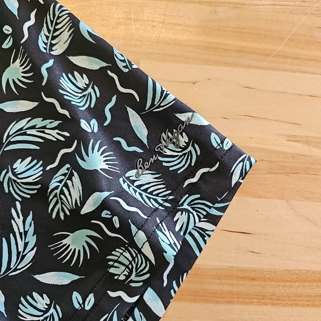 Ben Hogan Size 3XL Turquoise Print Preloved MENS Short Sleeve Shirt