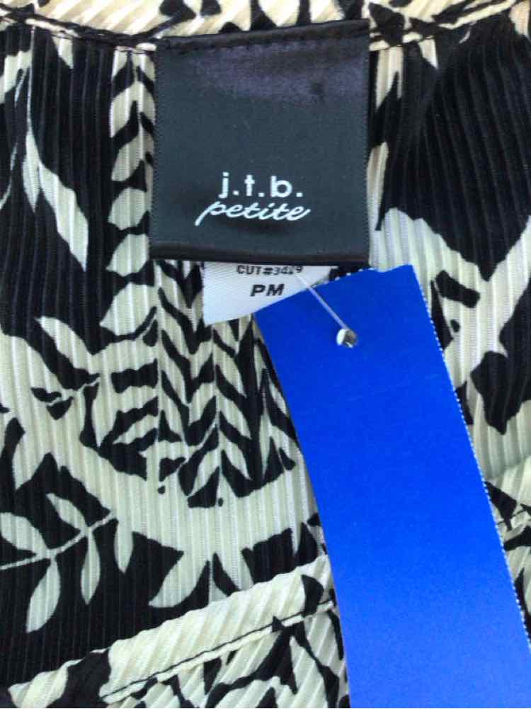 JTB Size PM White & Black Blouse
