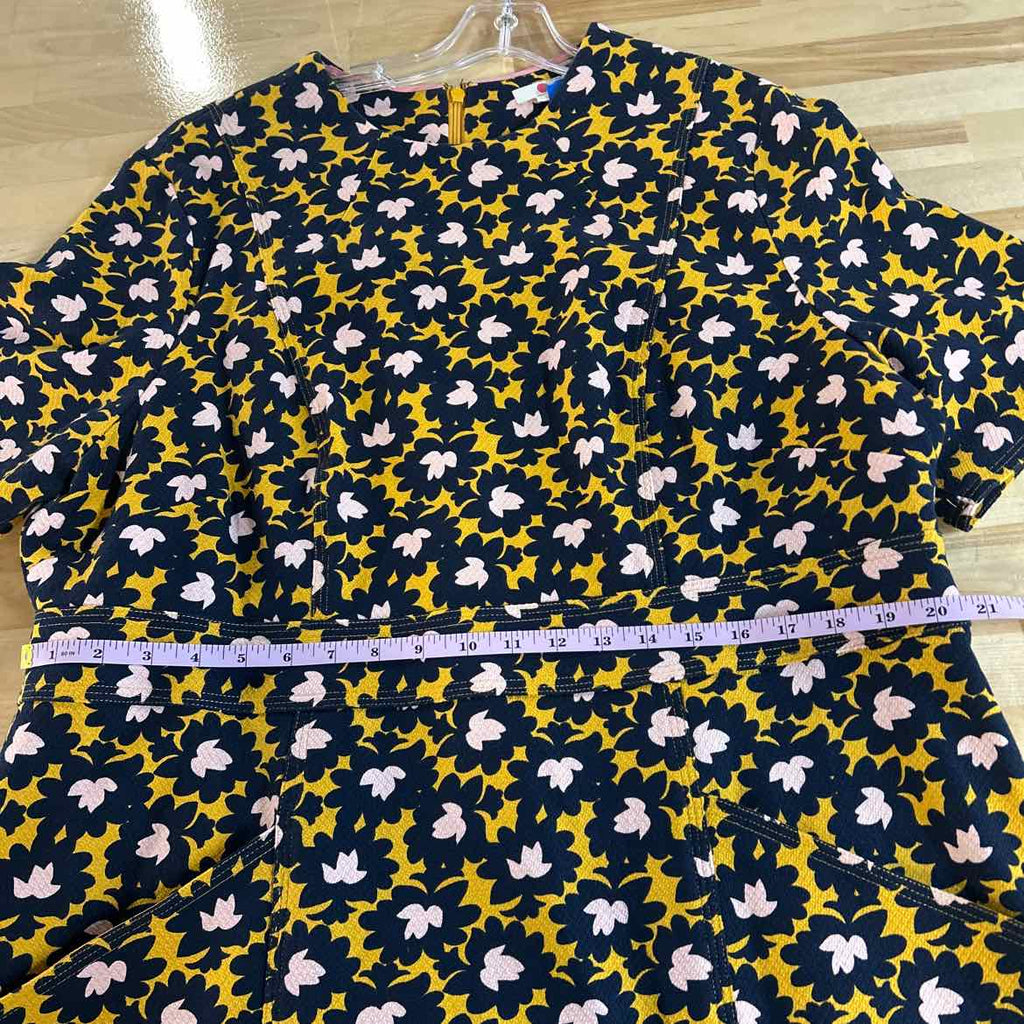 Boden Size 20 Blue & Gold Preloved Dress