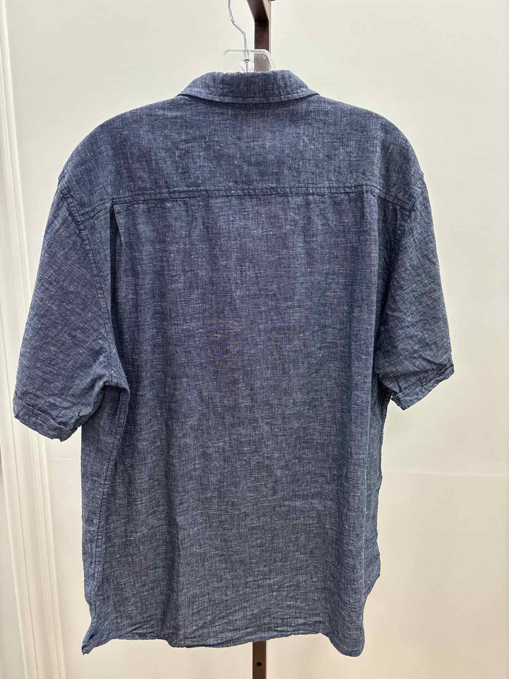 Weatherproof Size XL Men's Short Sleeve Solid Linen Cotton Shirt
