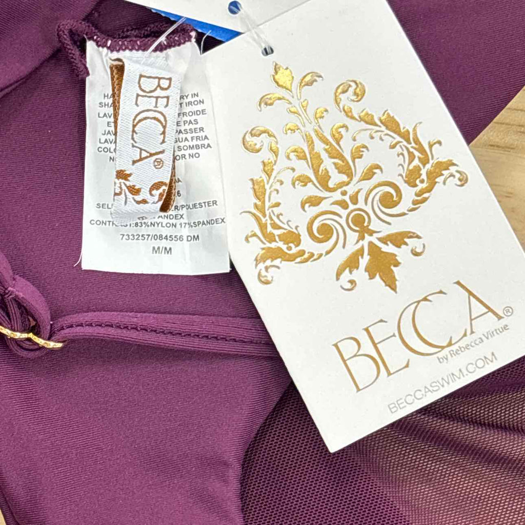 BECCA by Rebecca Virtue Womens Muse Layered Bralette L Purple