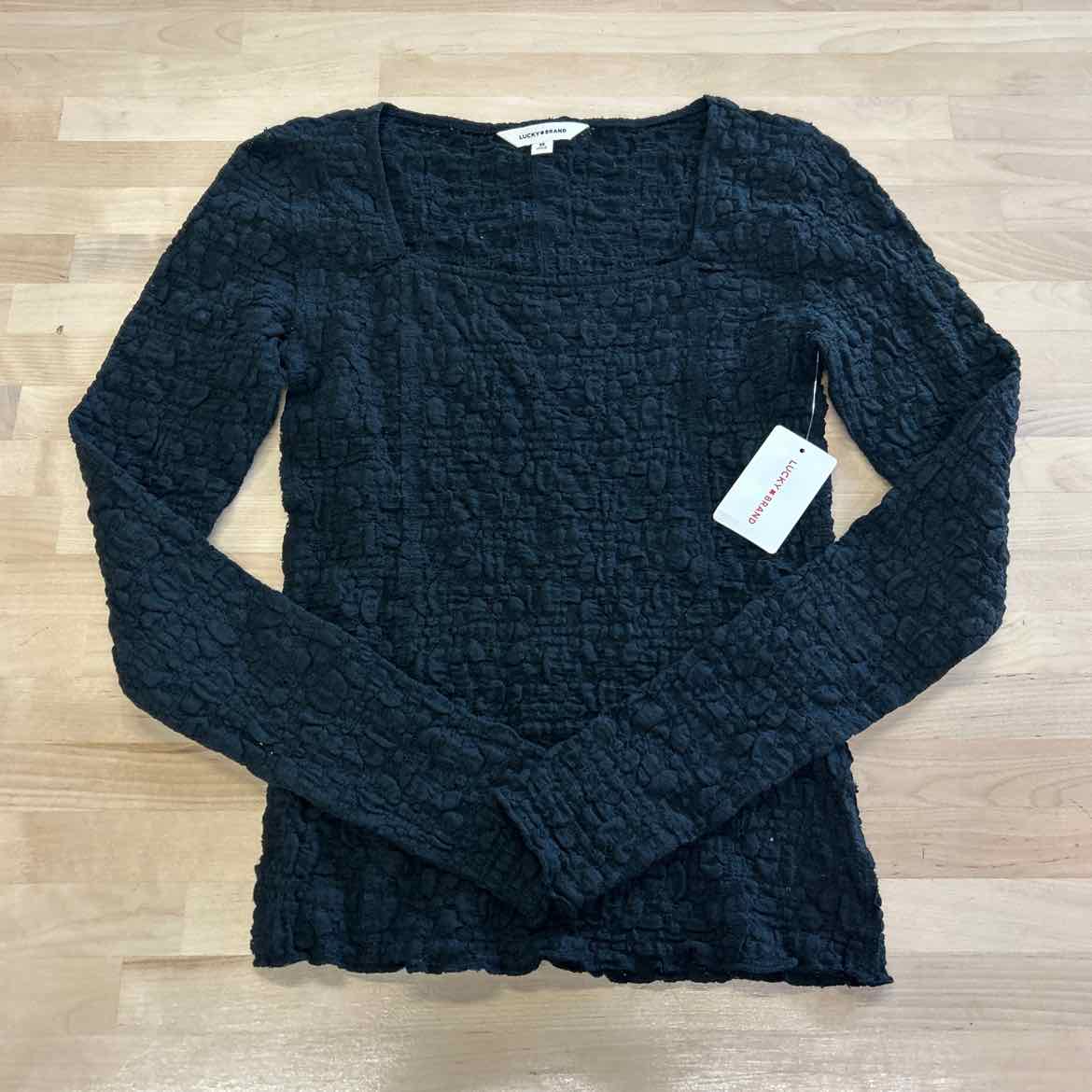 Lucky Brand Size XS Black New Longsleeve